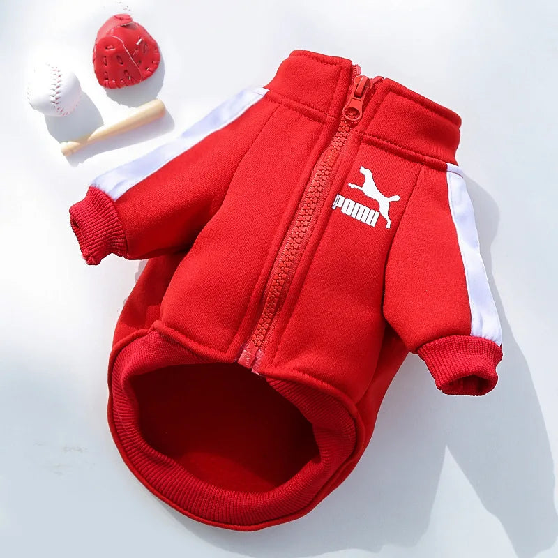Cozy Baseball Dog Jacket